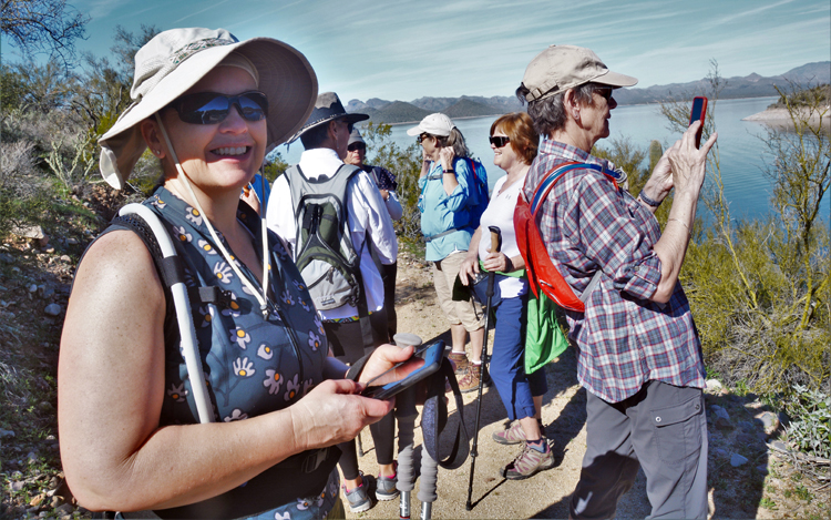 11 gals hiking